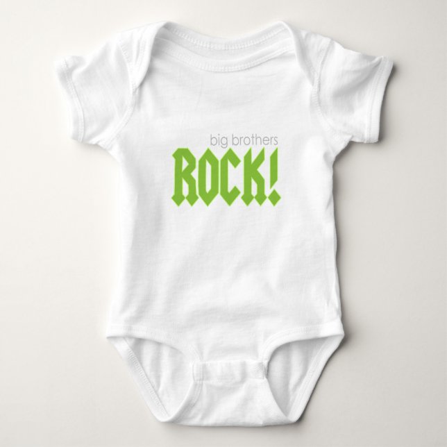 Big Brothers Rock! Baby Strampler (Vorderseite)