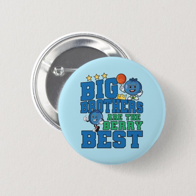 Big Brothers sind die Berry Best - Blueberry Pub Button (Vorne & Hinten)