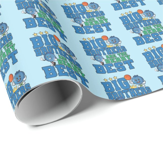 Big Brothers sind die Berry Best - Blueberry Pub Geschenkpapier (Rolleneckpunkt)