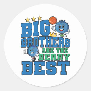 Big Brothers sind die Berry Best - Blueberry Pub Runder Aufkleber