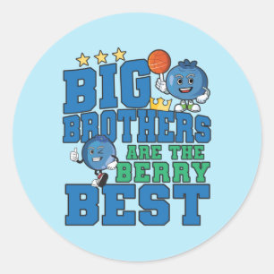 Big Brothers sind die Berry Best - Blueberry Pub Runder Aufkleber