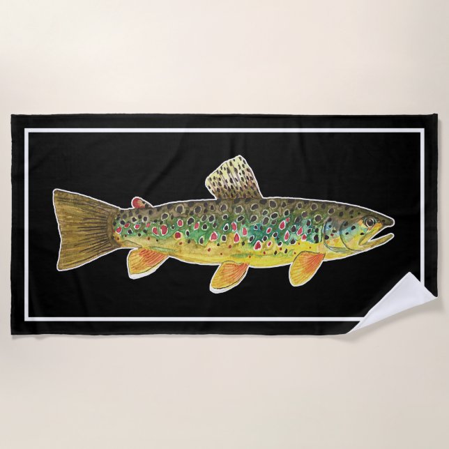  Big Brout Fishing Ichthyology Cool Strandtuch (Vorderseite)