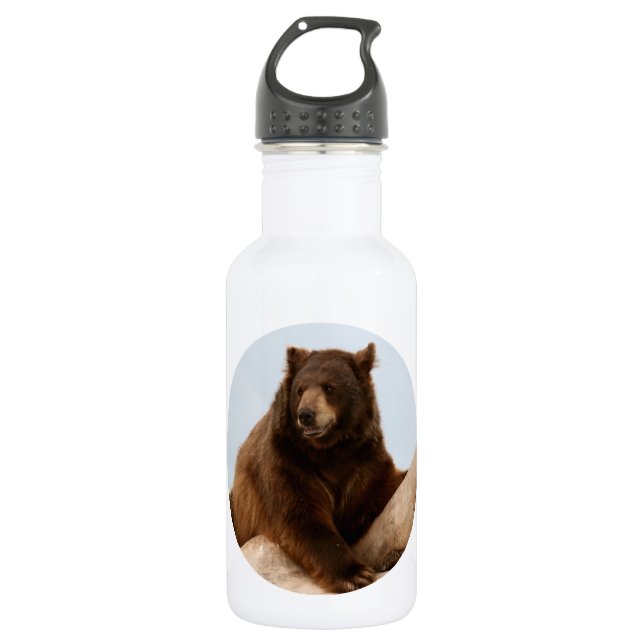 Big Brown Bear Edelstahlflasche (Vorderseite)