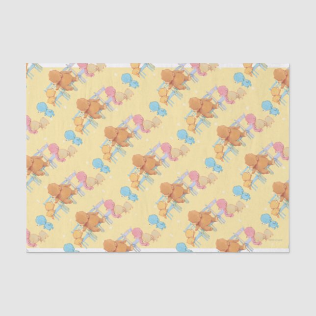 Big Brown Bear & Friends teilen vier Stühle Seidenpapier (Vorderseite)