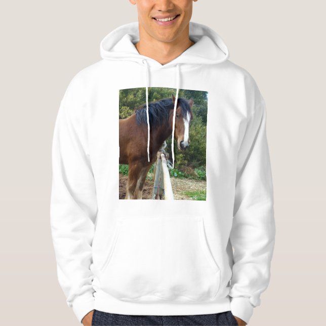 Big Brown Clydesdale Pferd, Hoodie (Vorderseite)