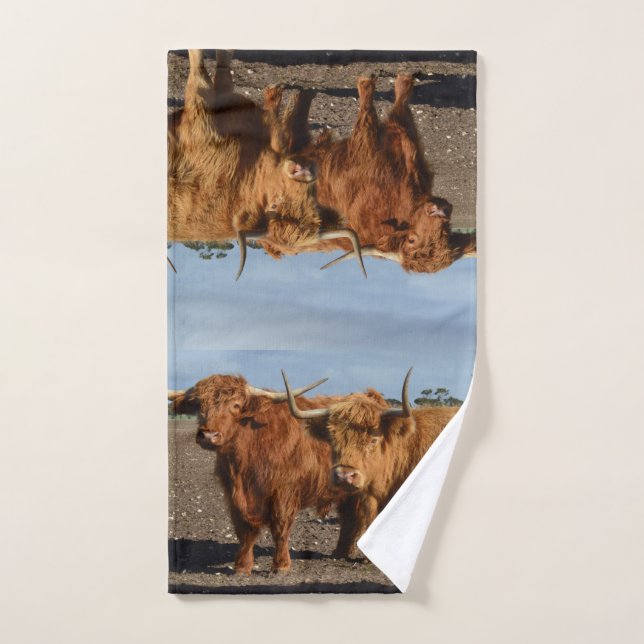 Big Brown Highland Cow, Handtuch (Handtuch)