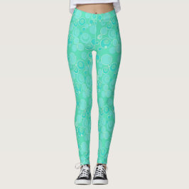 Big Bubblegble Blasen Überall Aquamarin vielen Dan Leggings