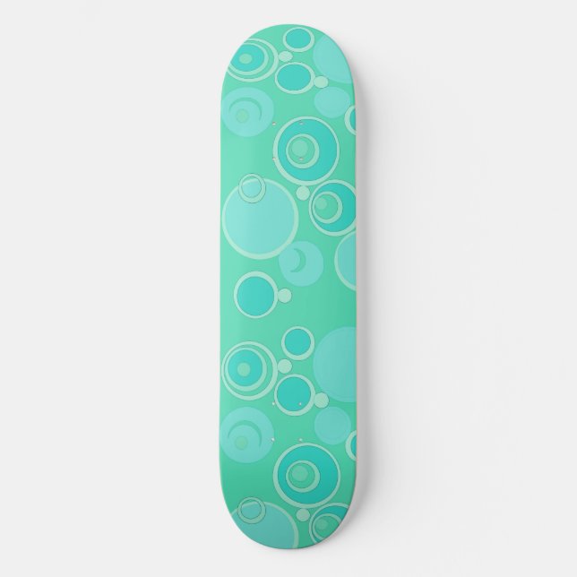 Big Bubblegble Blasen Überall Aquamarin vielen Dan Skateboard (Vorderseite)