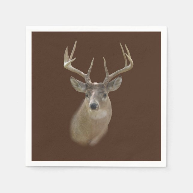 Big Buck Deer Birthday Serviette (Vorderseite)