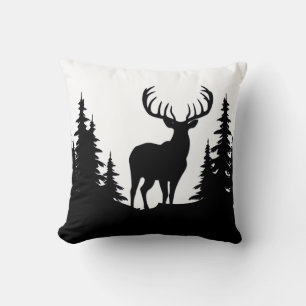 Big Buck unter Pine Tree Vector Kissen