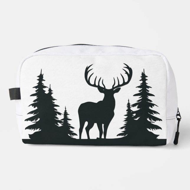 Big Buck unter Pine Trees Waschbeutel (Vorderseite)