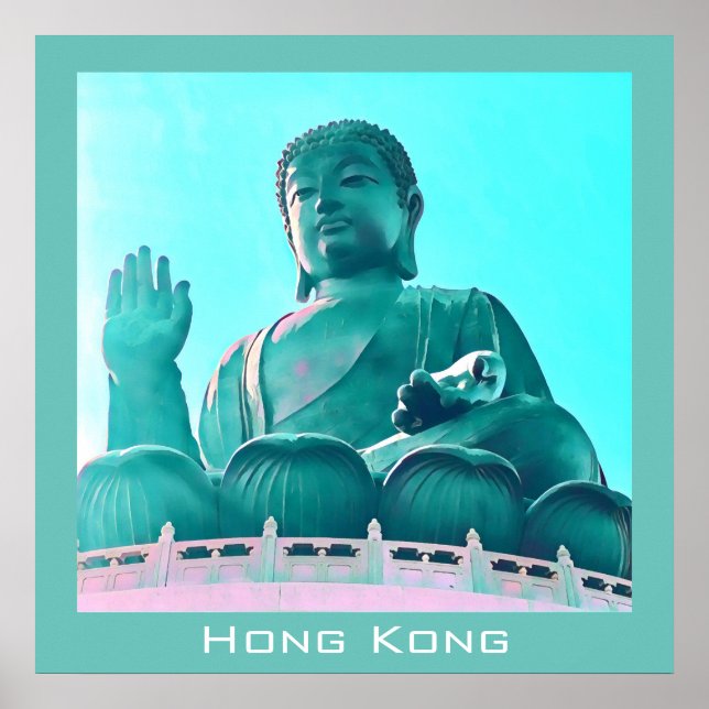 Big Buddha Hong Kong Lantau Wanddekoration Poster (Vorne)
