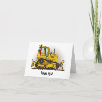 Big Bulldozer Dozer Dankeskarte
