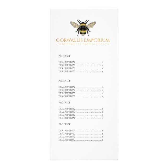 Big Bumble Bee Gold Retail Werbekarte (Vorne)