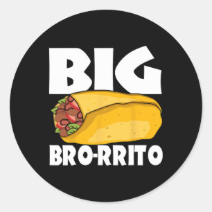 Big Burrito Mexican Food Cinco De Mayo Runder Aufkleber