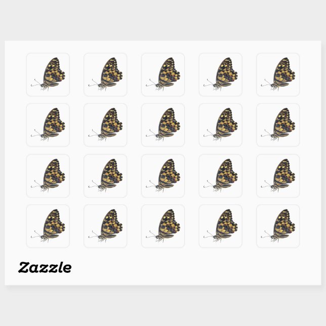  Big butterfly, Quadratischer Aufkleber (Blatt)