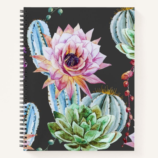 Big Cactus Pattern Notizbuch (Vorderseite)