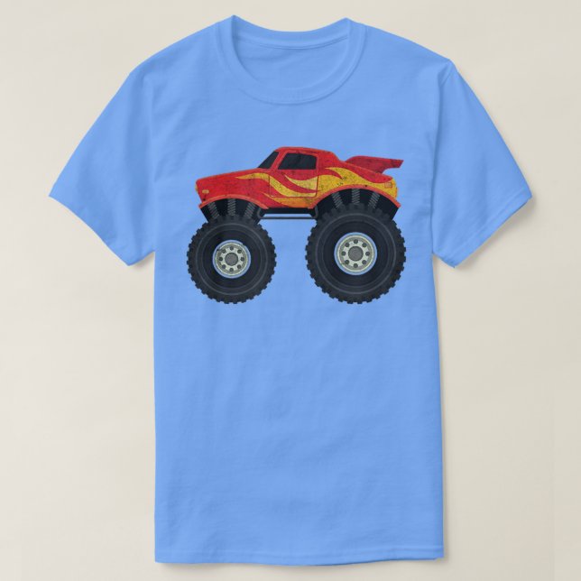 Big Car Lovers Awesome Monster Truck Mud Crushing  T-Shirt (Design vorne)