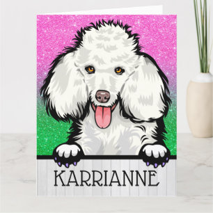 Big Card Poodle Dankeskarte