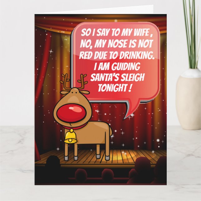 Big Card Weihnachts-Spaß Dankeskarte (Vorderseite)
