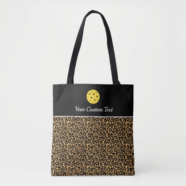 Big Cat Animal Print Custom Pickleball Paddle Tasc Tasche (Vorderseite)