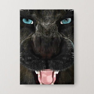 Big Cat Black Panther Button