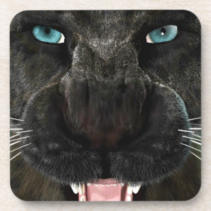 Big Cat Black Panther Getränkeuntersetzer