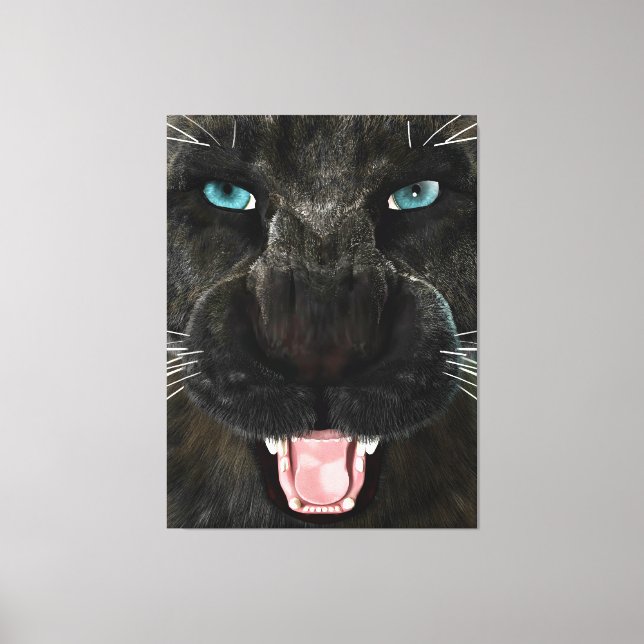 Big Cat Black Panther Leinwanddruck (Vorderseite)