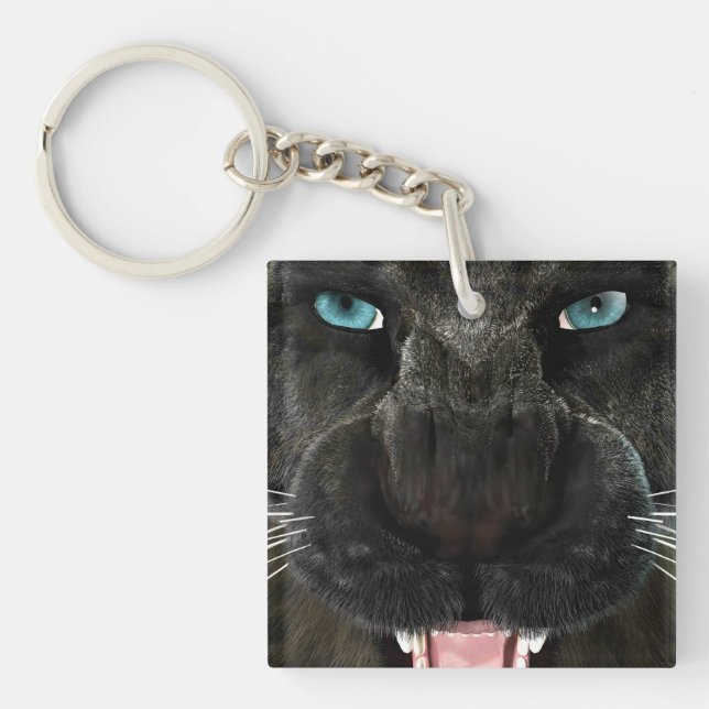 Big Cat Black Panther Schlüsselanhänger (Vorderseite)