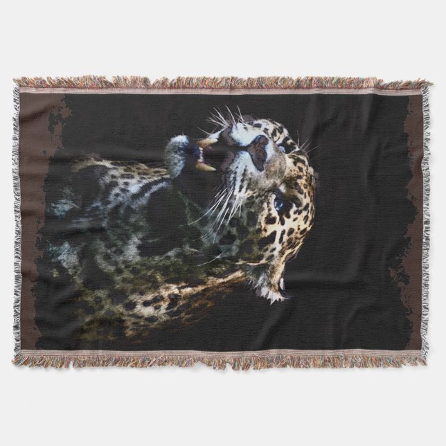 Big Cat Jaguar Gepunktet Panther Wildlife Decke (Vorderseite)