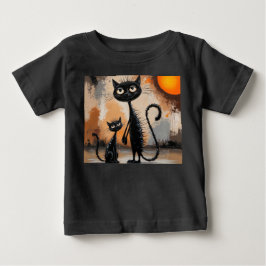 Big Cat Little Cat Halloween Baby T-shirt