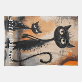 Big Cat Little Cat Halloween Geschirrtuch