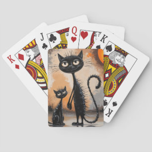 Big Cat Little Cat Halloween Spielkarten