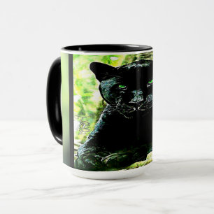 Big Cat Modelle: Mit Augen grüner Panther Tasse