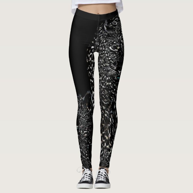 Big Cat Models: Magnified Snow Leopard & Cub 01-03 Leggings (Vorderseite)