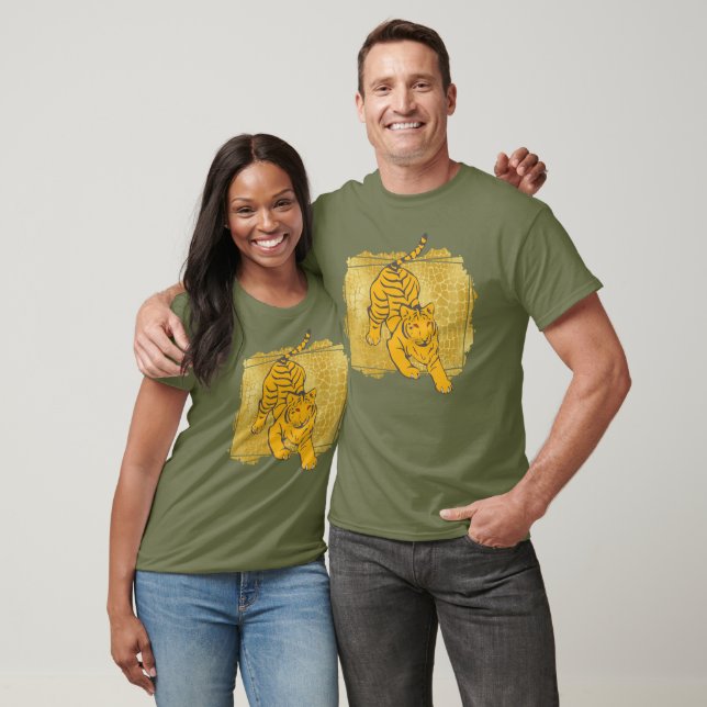 Big Cat Tiger Art Naturschutz T - Shirt (Unisex)
