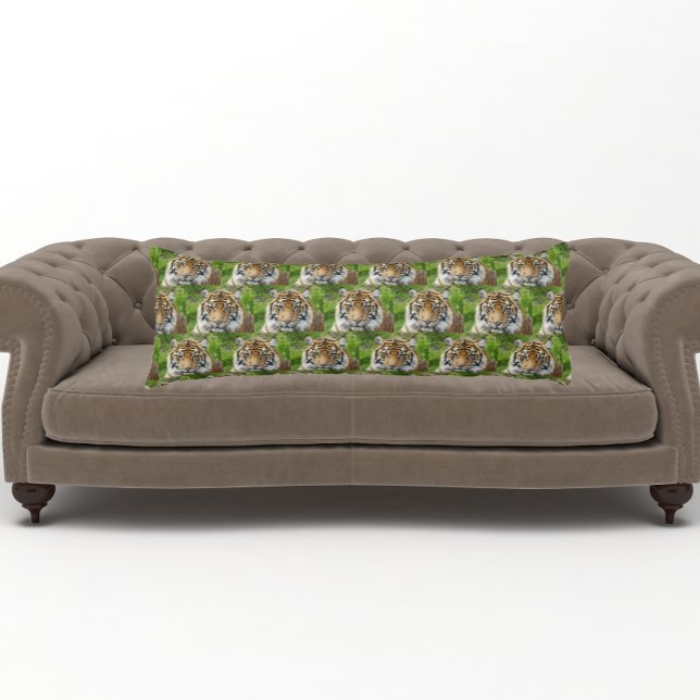 Big Cat Tiger Foto Muster Kissen (In Situ)