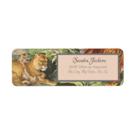 Big Cats Lion Tiger etc. Dschungel Blush Pink