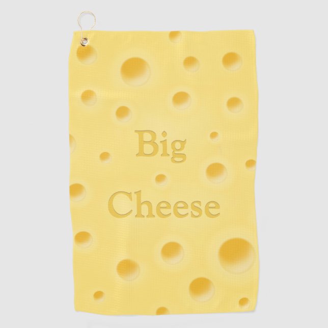 "Big Cheese" Creamy Yellow Cheese mit Holen Golfhandtuch (Vorderseite)
