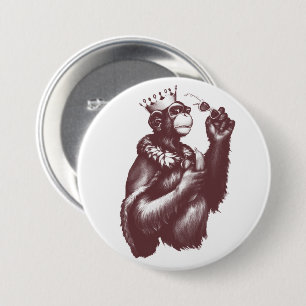 Big Chimpin' (Monochrom) Button
