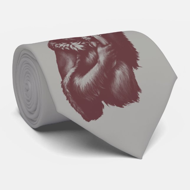 Big Chimpin' (Monochrom) Krawatte (Gerollt)