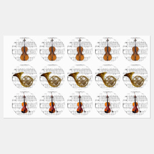 Big Christmas Sheet Music & Instruments Etiketten