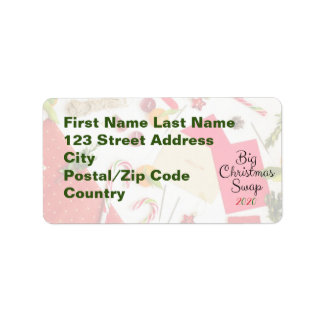 Big Christmas Swap Address Labels Adressaufkleber