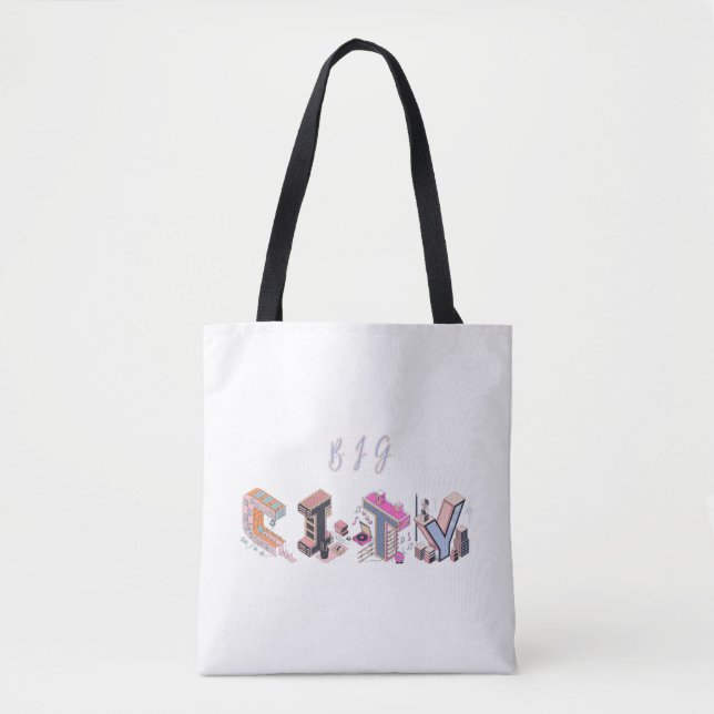 Big City Isometric Letter Totasche Tasche (Vorderseite)