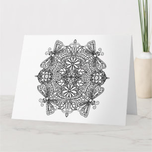 Big Color Me Carte d'anniversaire libellules et fl