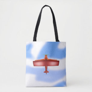 Big Cool Adventurous Flying Red Bi-Flugzeug Tasche