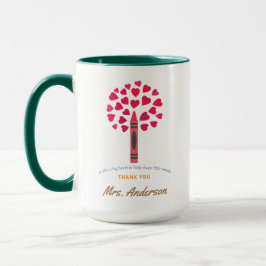 Big Crayon Tree / Lehrerbewertung Tasse