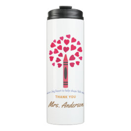 Big Crayon Tree / Lehrerbewertung Thermosbecher