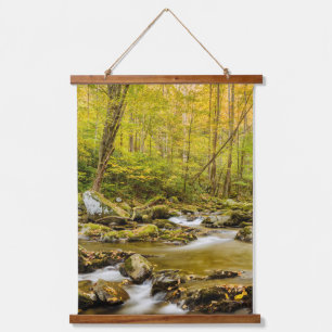 Big Creek   North Carolina Wandteppich Mit Holzrahmen