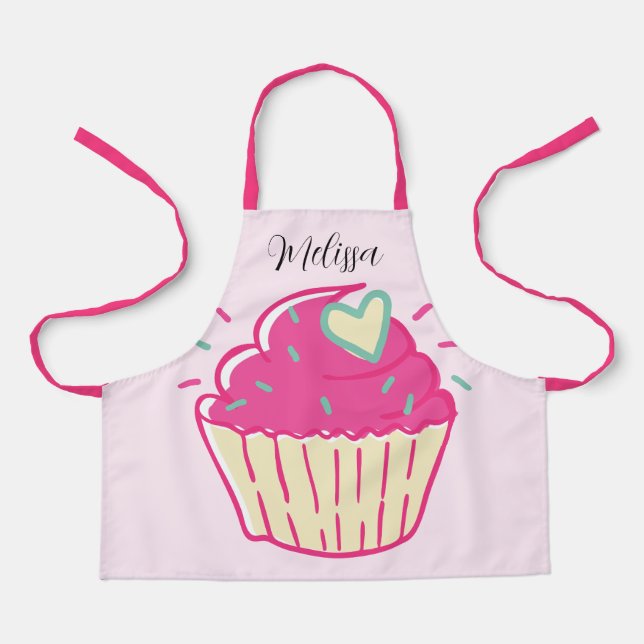 Big Cupcake Kids Pink Schürze (Vorderseite)